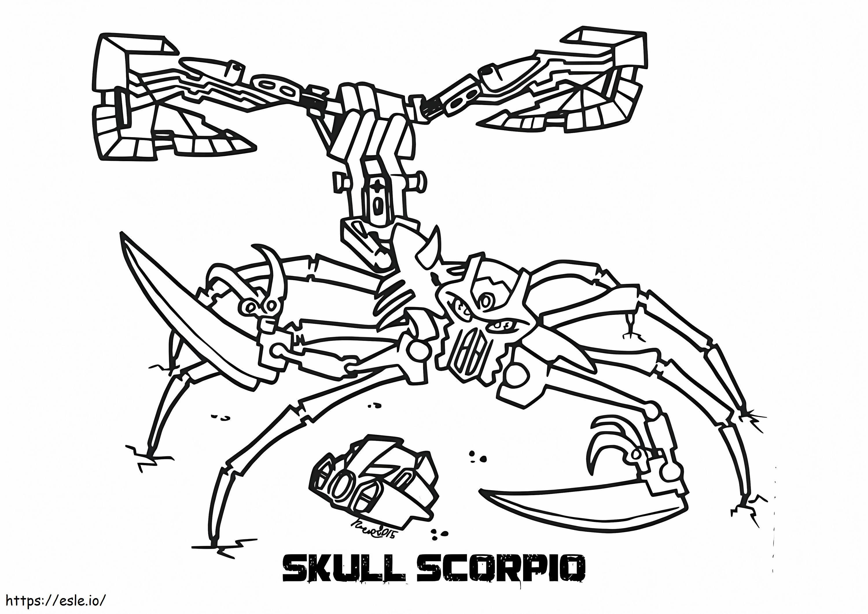 Czaszka Skorpion Bionicle kolorowanka