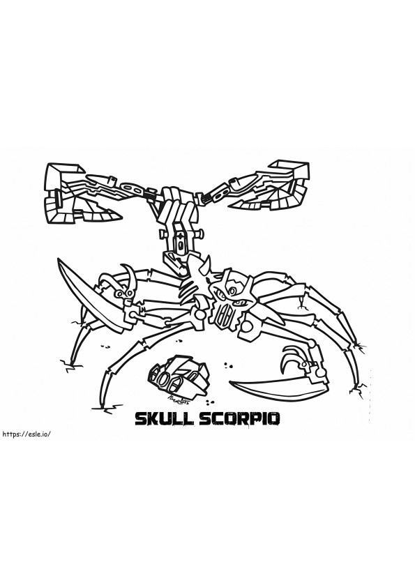 Koponya Skorpió Bionicle kifestő