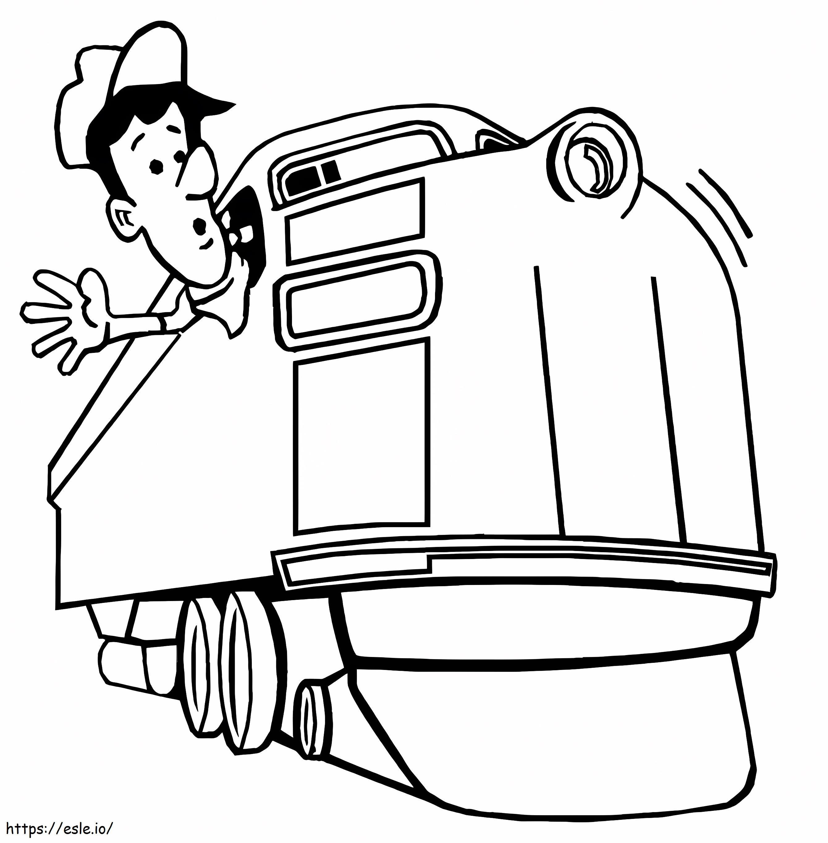 Train 3 coloring page