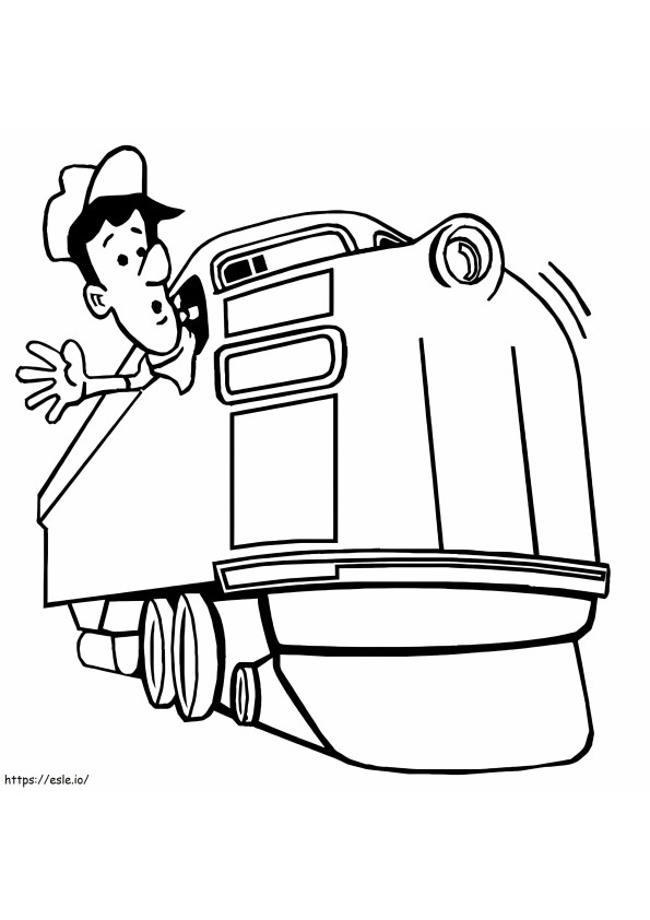 Train 3 coloring page