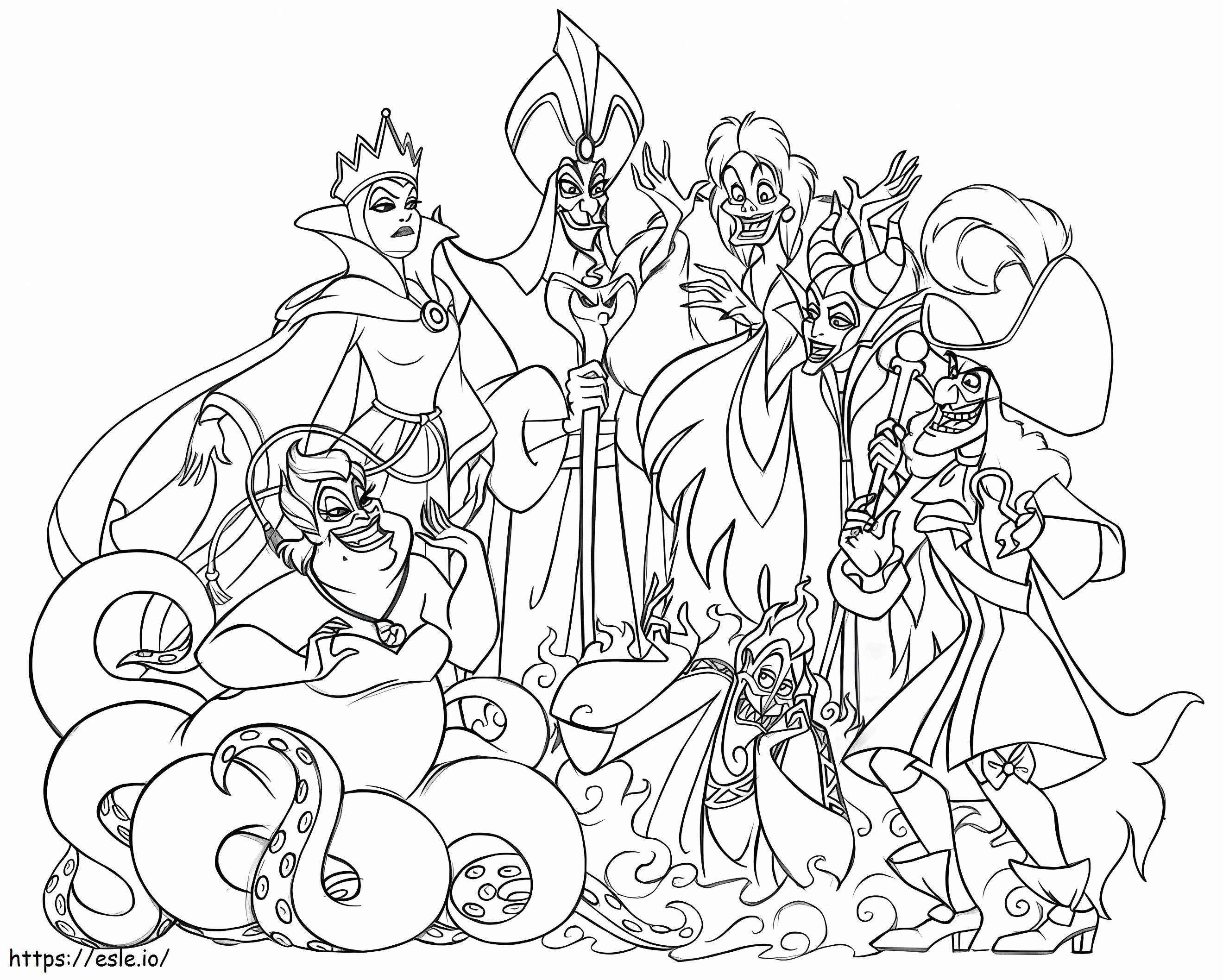 Disney Villains coloring page