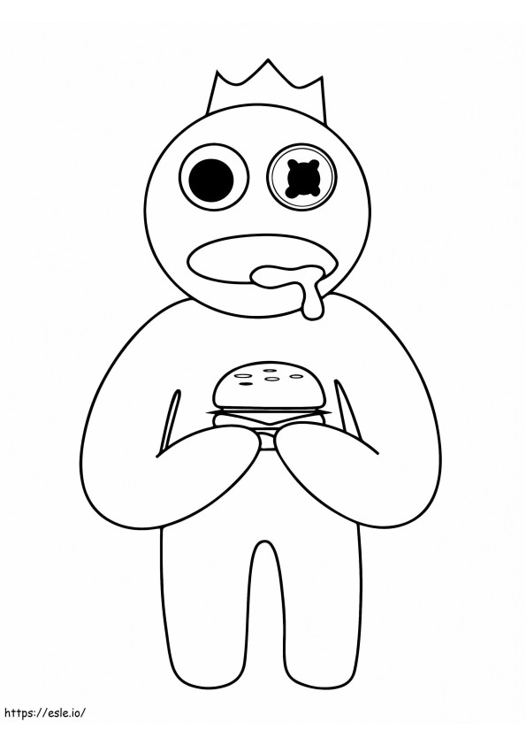 Eating Rainbow Friends Roblox coloring page