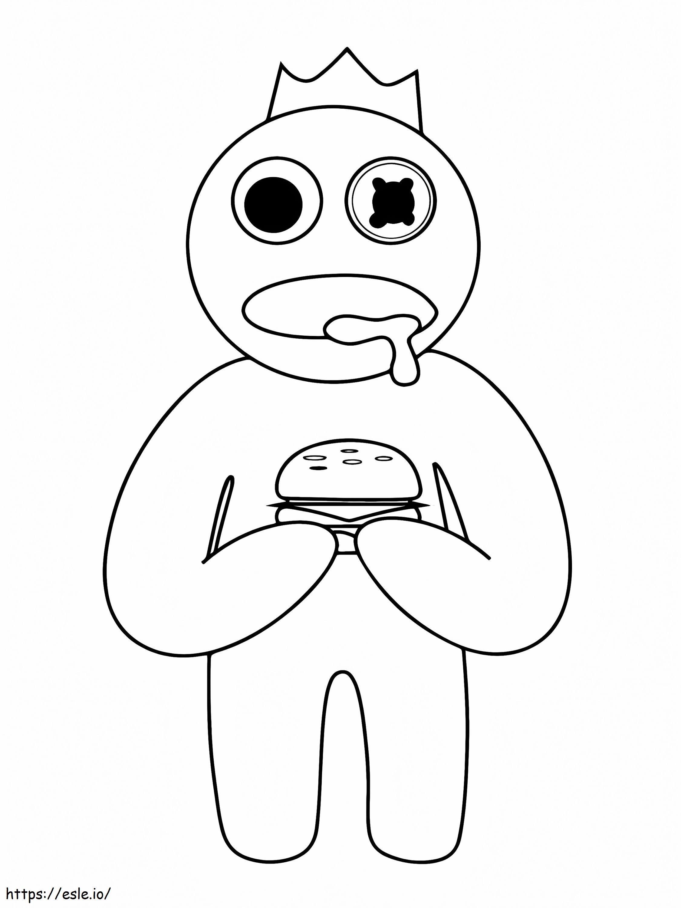 Eating Rainbow Friends Roblox coloring page