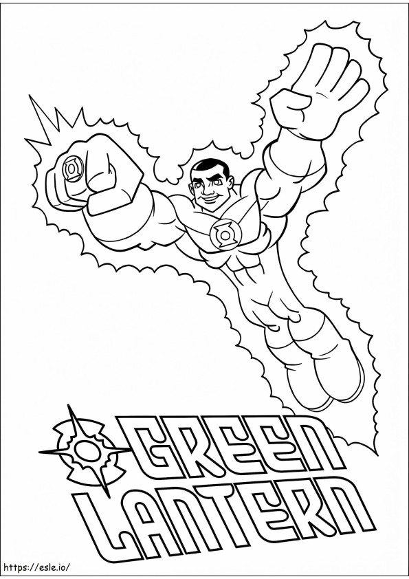 Green Lantern From Super Friends coloring page
