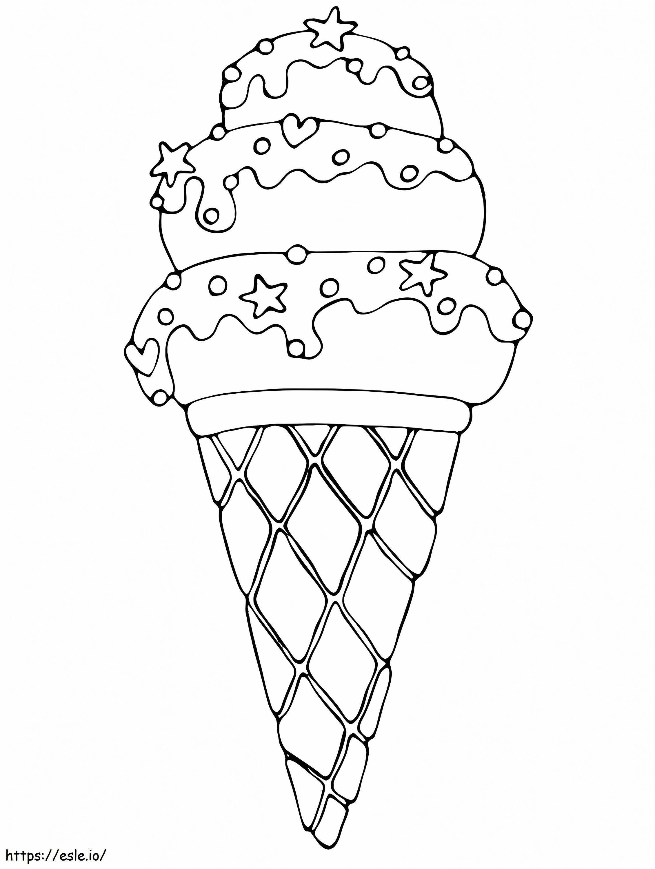 Înghețată pentru copii de colorat