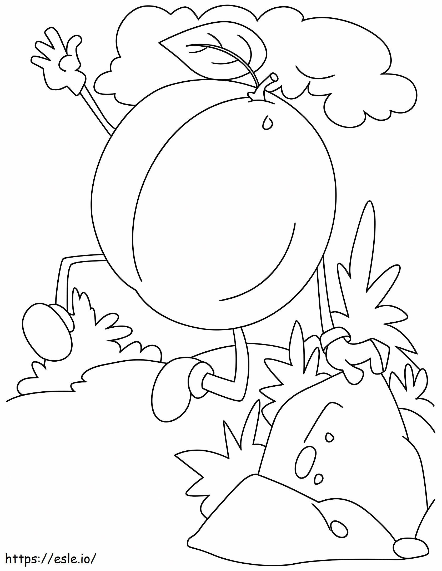 Apricot Running coloring page