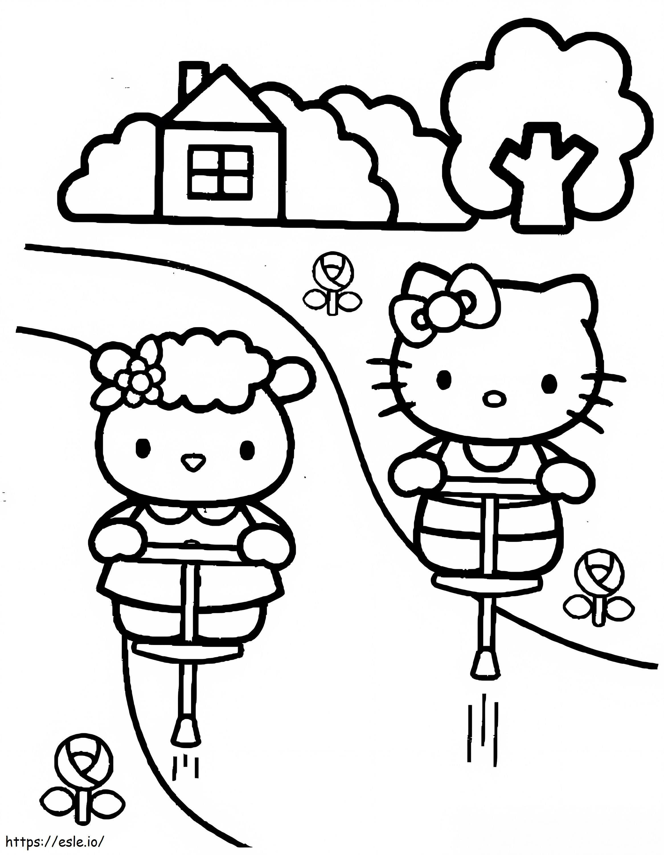 Hello Kitty Printable coloring page