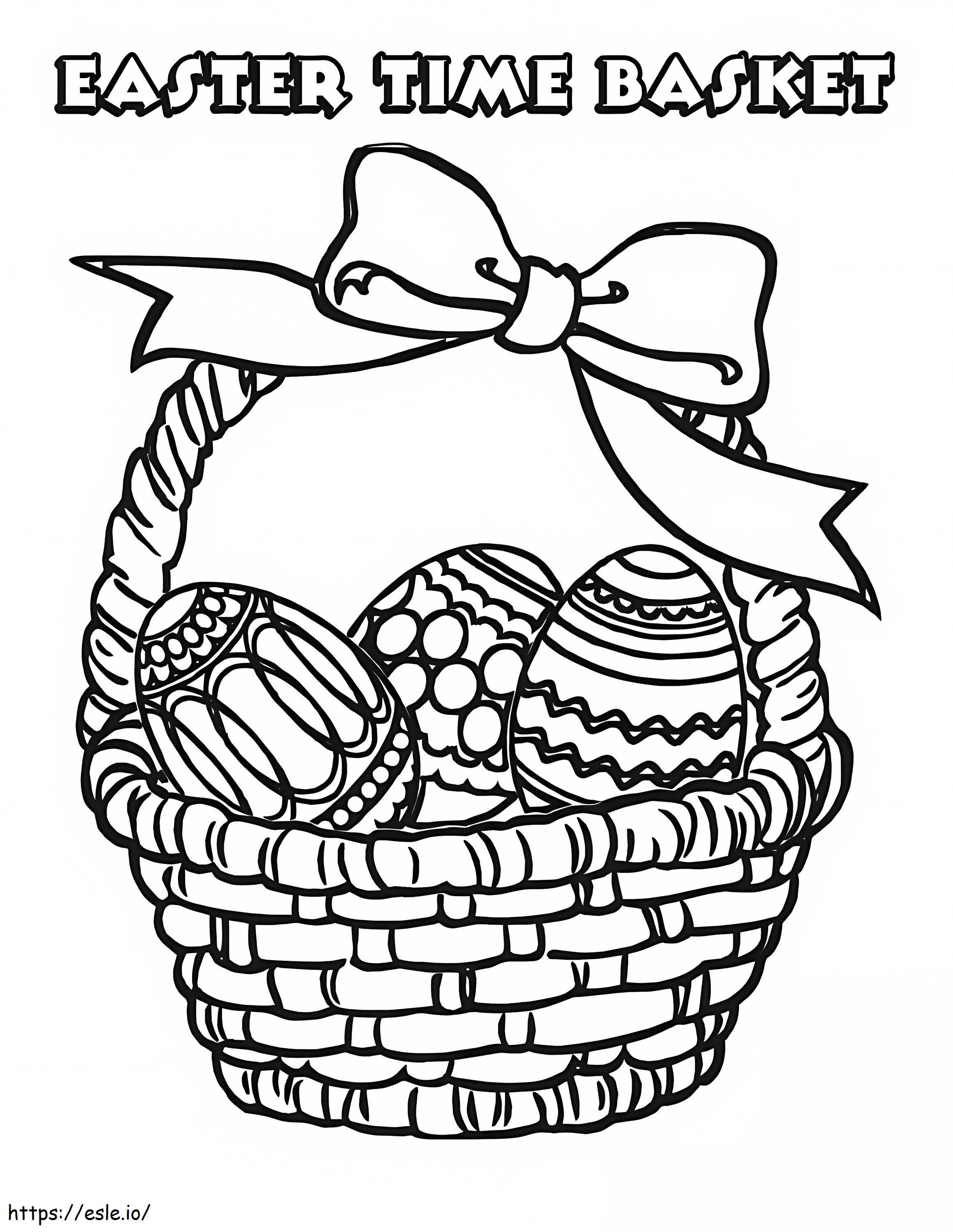 Koszyczek Wielkanocny 8 kolorowanka
