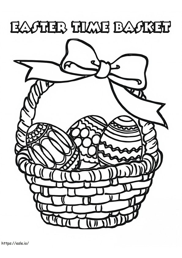 Coloriage Panier de Pâques 8 à imprimer dessin