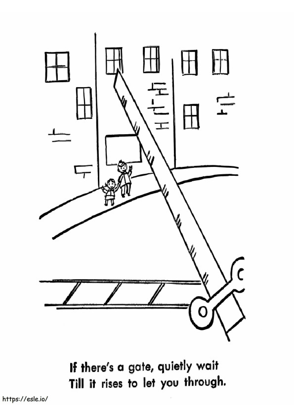 Print Train Safety coloring page