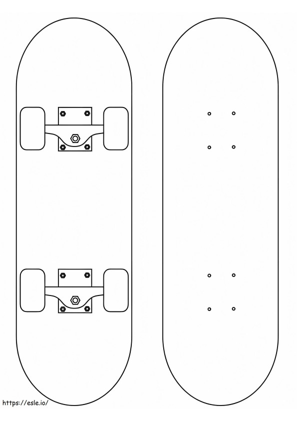Upper And Lower Skateboard coloring page