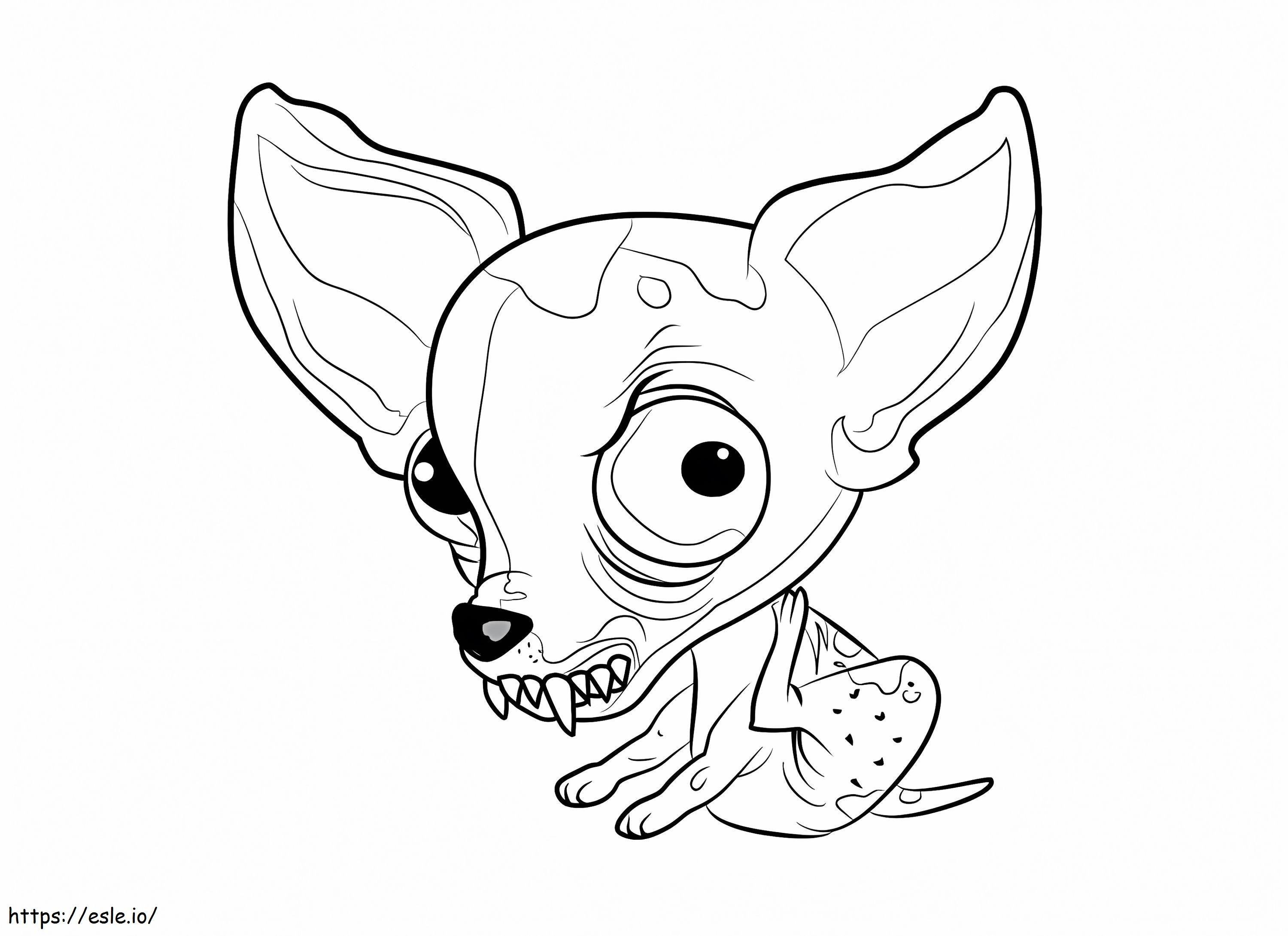 Chucky Chihuahua coloring page