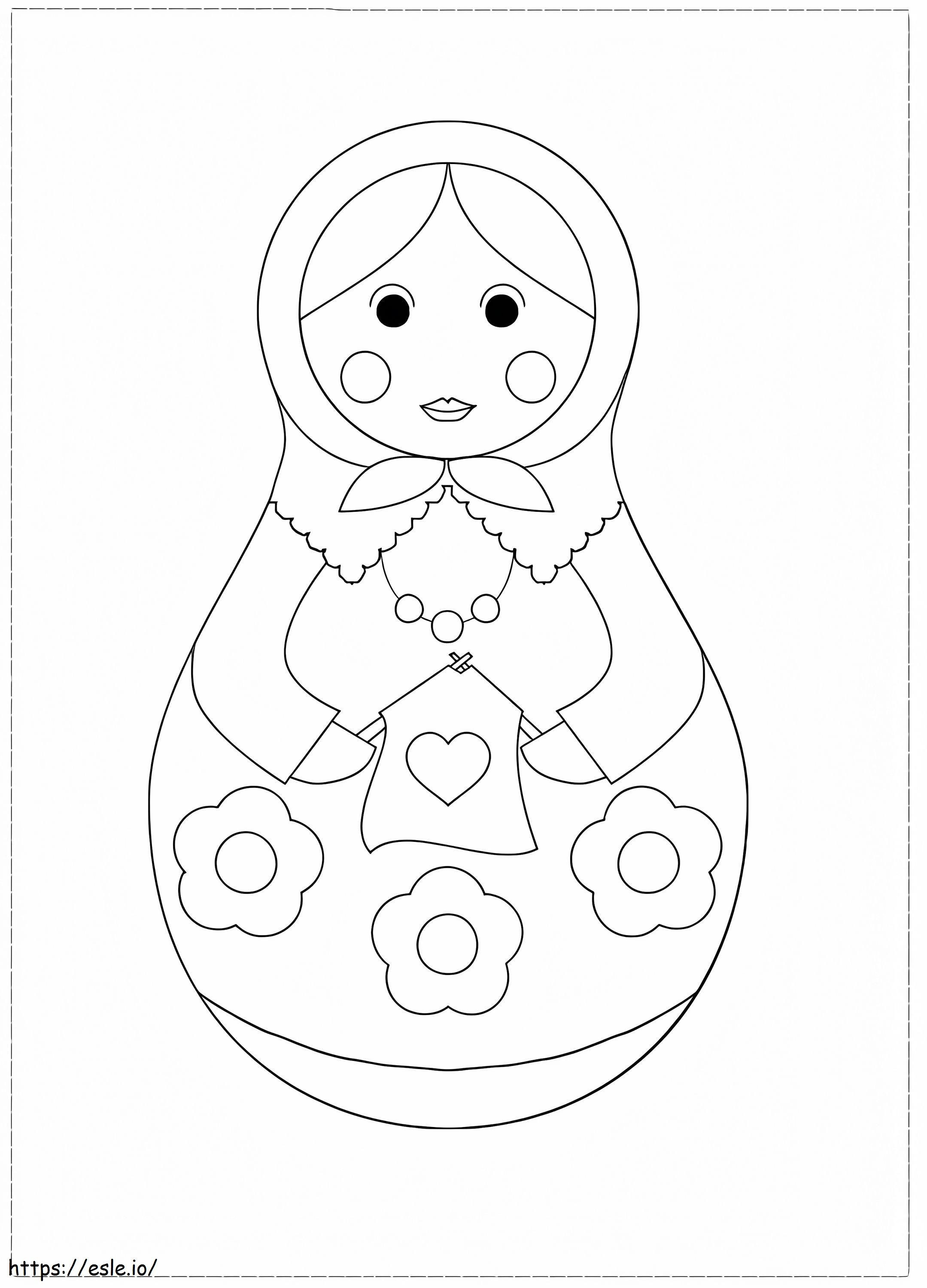 Free Matryoshka Doll coloring page