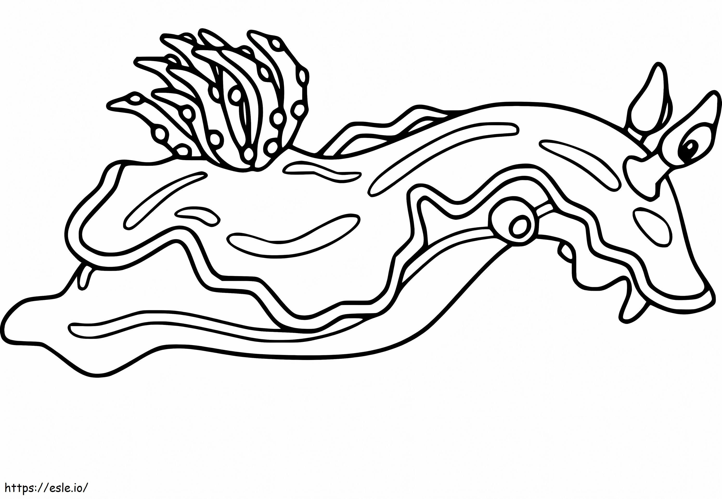 Coloriage Limace de mer 1 à imprimer dessin