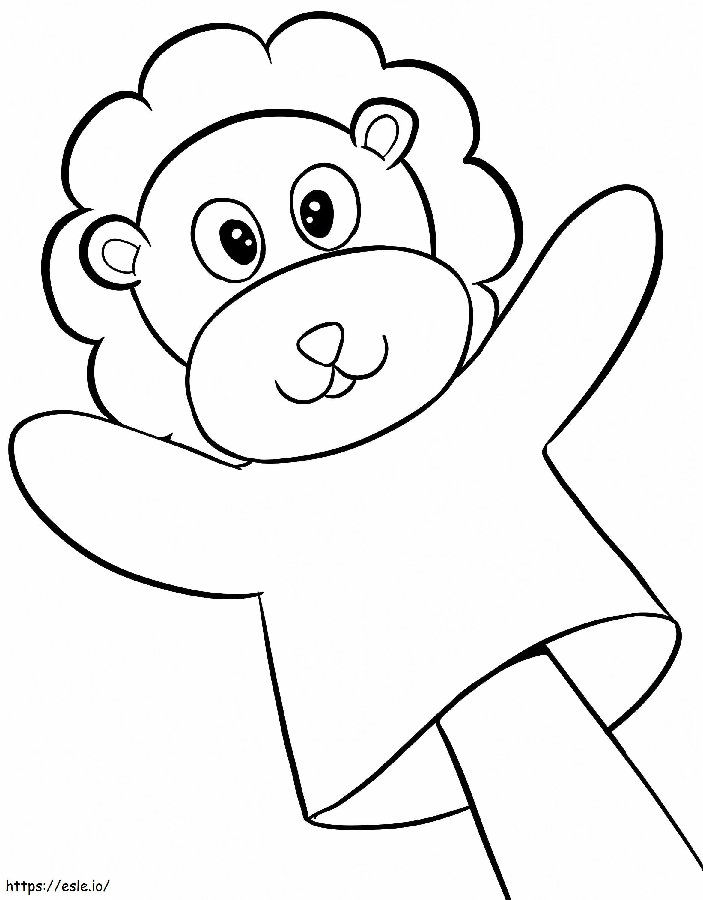 Lion Hand Puppet coloring page