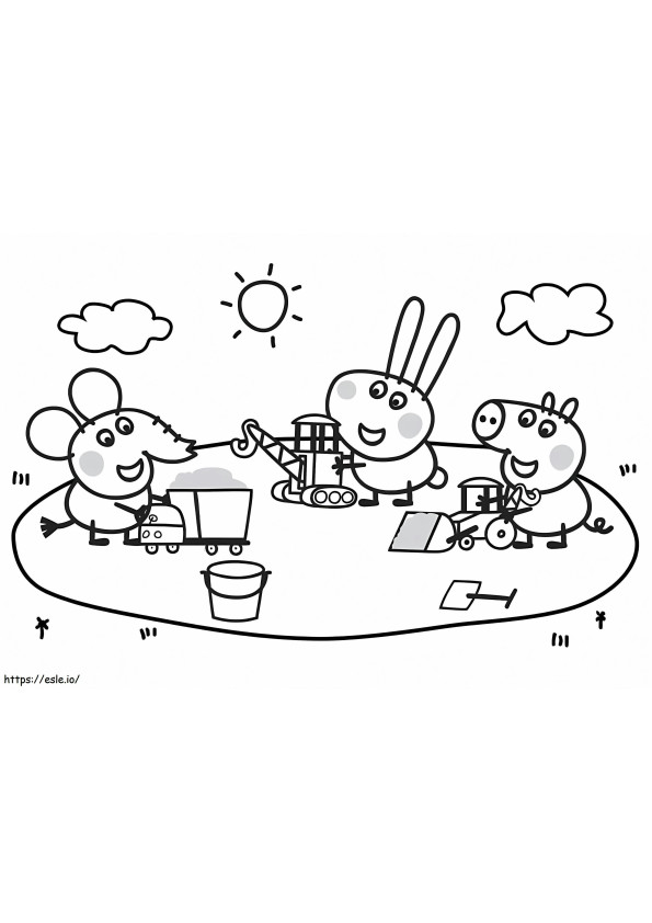 George Pig And His Friends coloring page