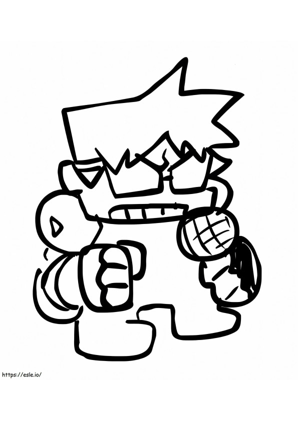 Angry Friday Night Funkin coloring page