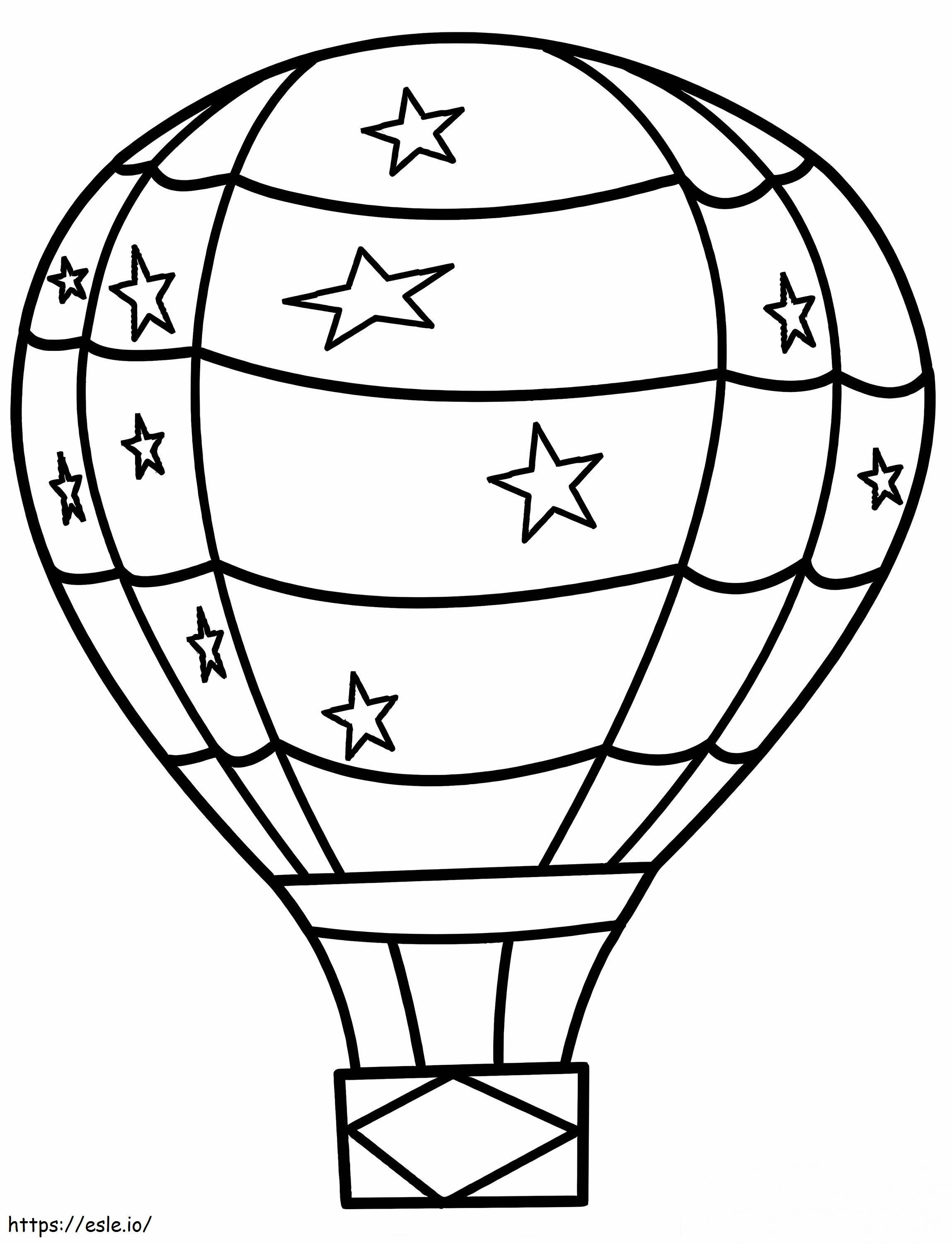 Normaali kuumailmapallo 5 värityskuva