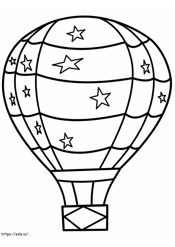 通常の熱気球 5 ぬりえ - 塗り絵