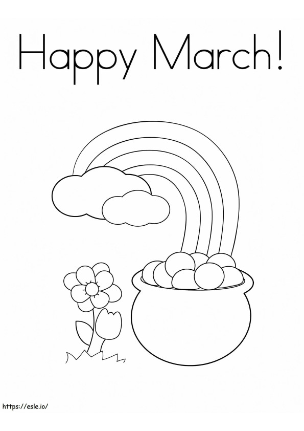 Happy March 1St coloring page