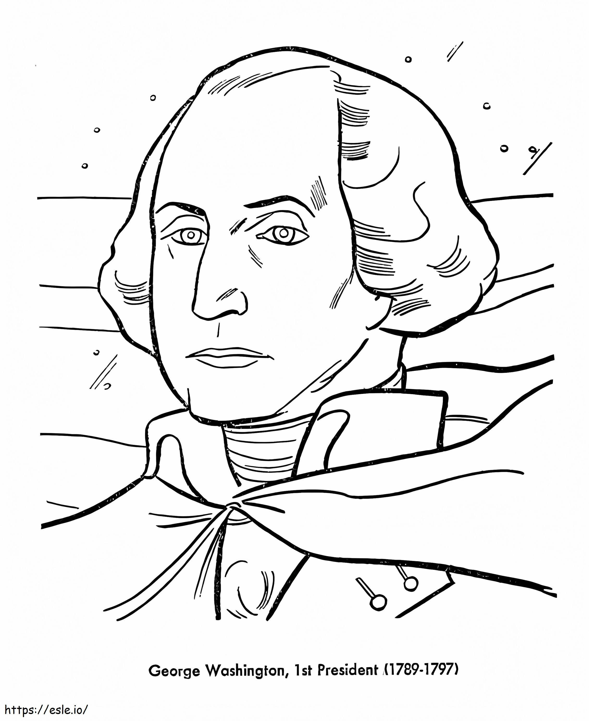 1. Prezydent George Washington kolorowanka