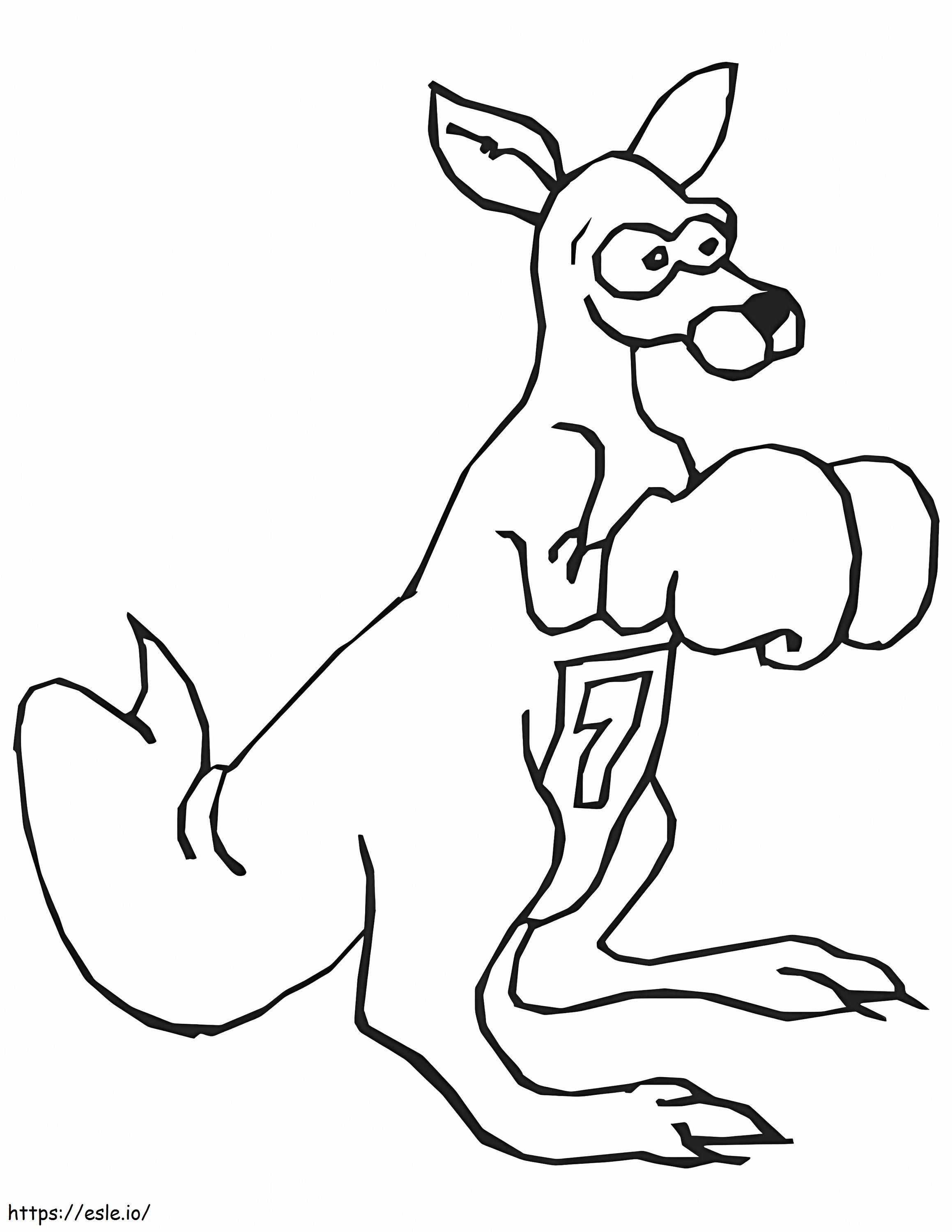 Kanguru Boks Oyuncusu boyama
