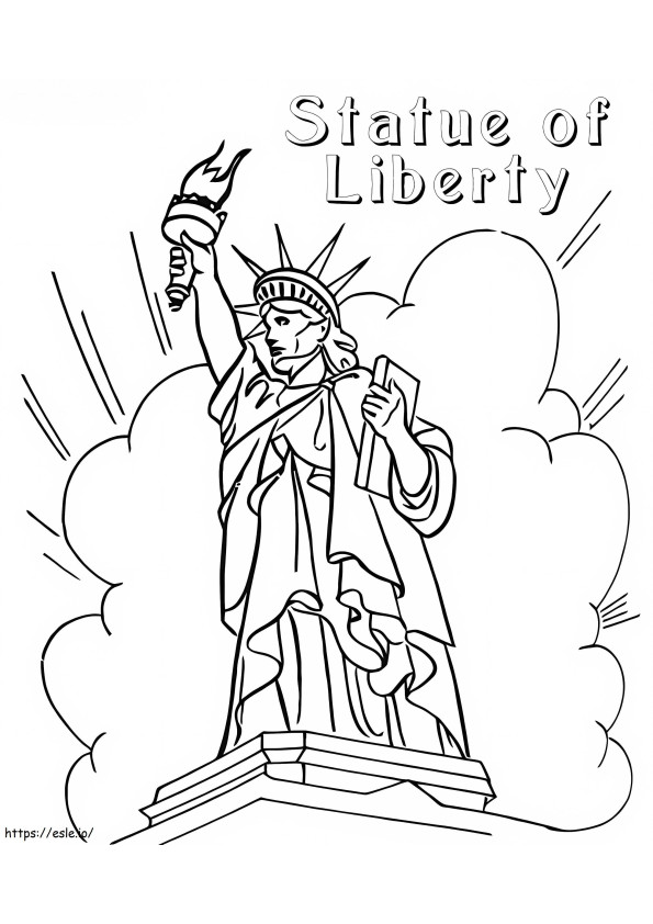 Patung Liberty 5 Gambar Mewarnai