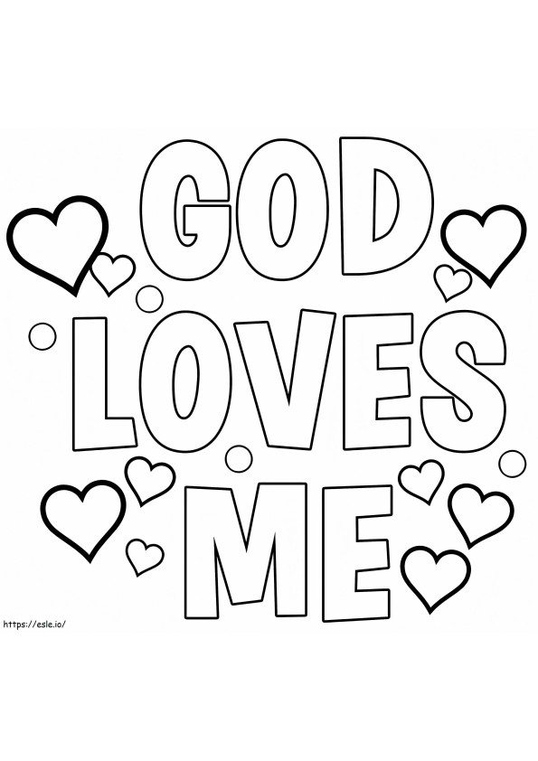 Ingyenes nyomtatható Isten szeret engem kifestő