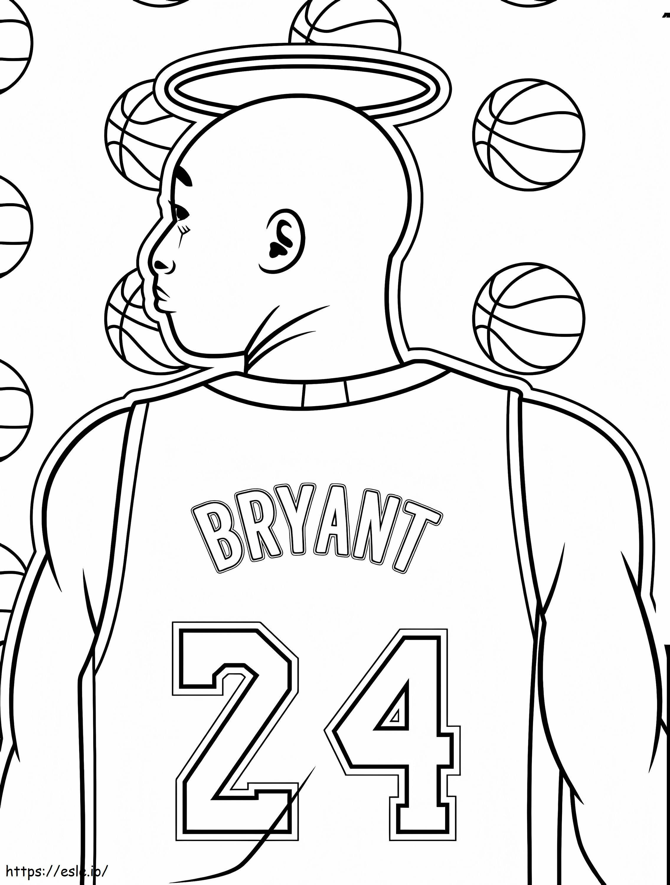 Incrível Kobe Bryant para colorir