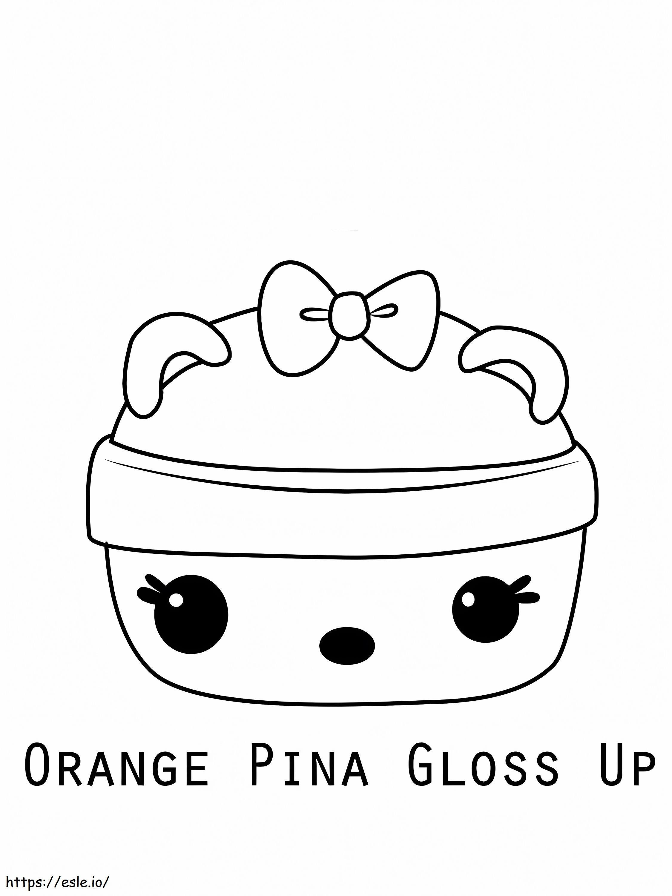 Pineapple Glitter Orange In Num Noms coloring page