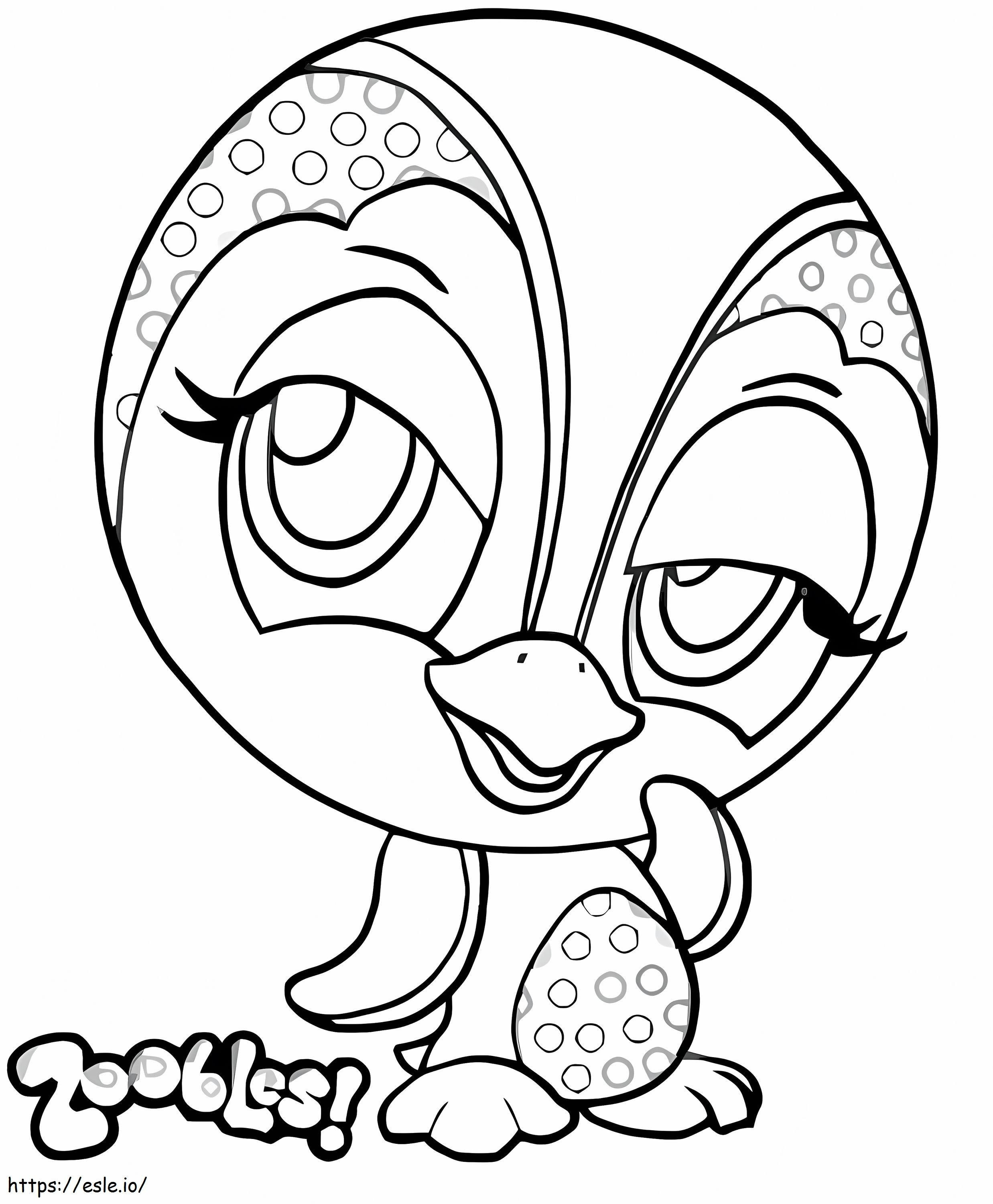 Penguin Zoobles coloring page