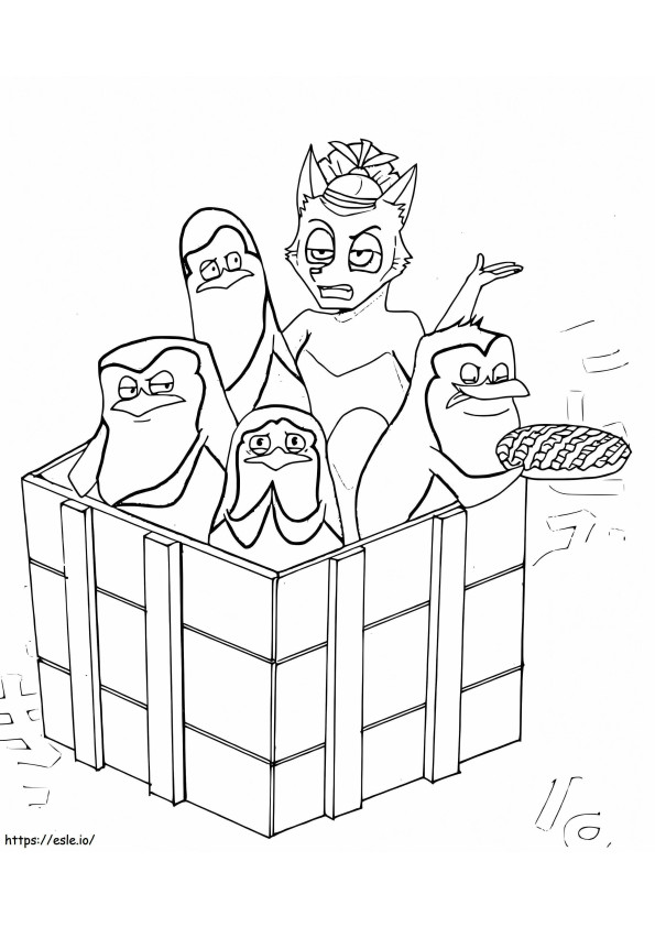 Penguins Of Madagascar Free Printable coloring page