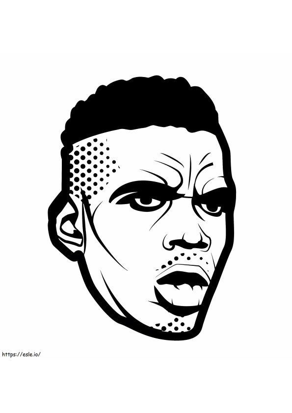 Paul Pogba 7 coloring page