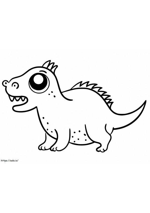 Coloriage Dinosaure avec un gros ventre à imprimer dessin