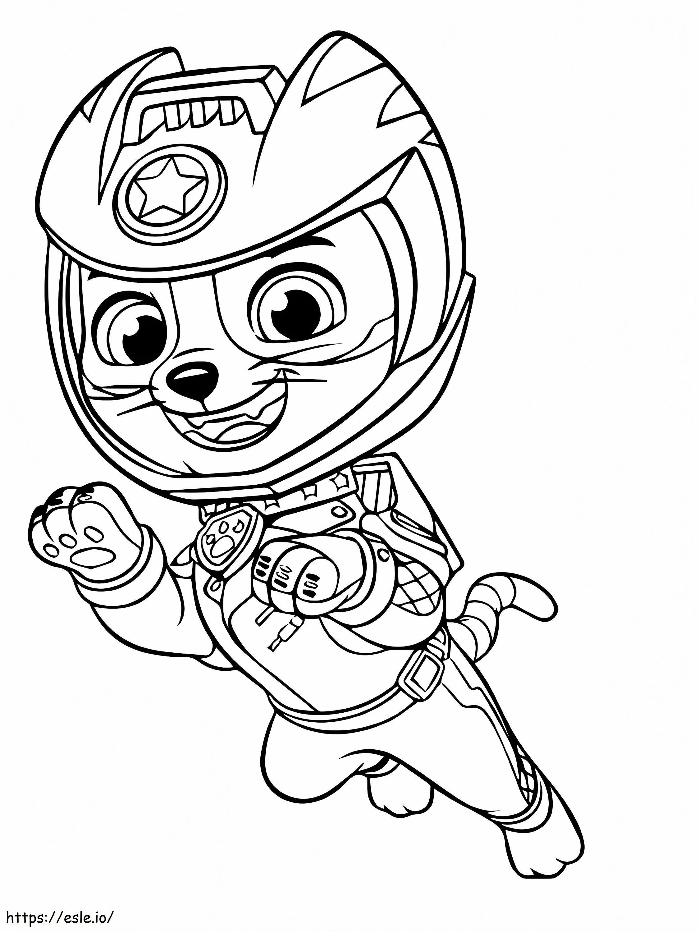 Wild Cat From Paw Patrol Moto Pups coloring page