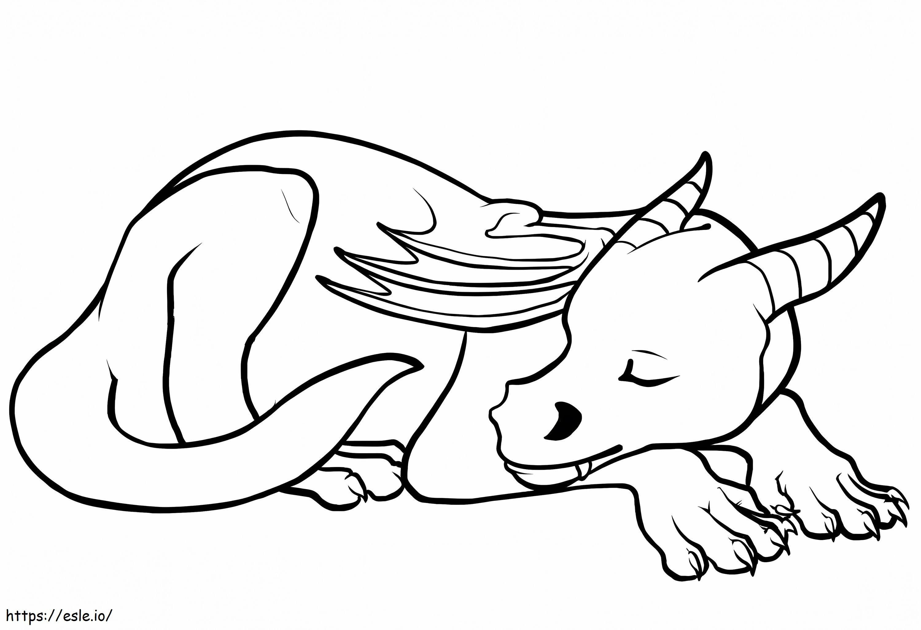 Sleeping Dragon coloring page