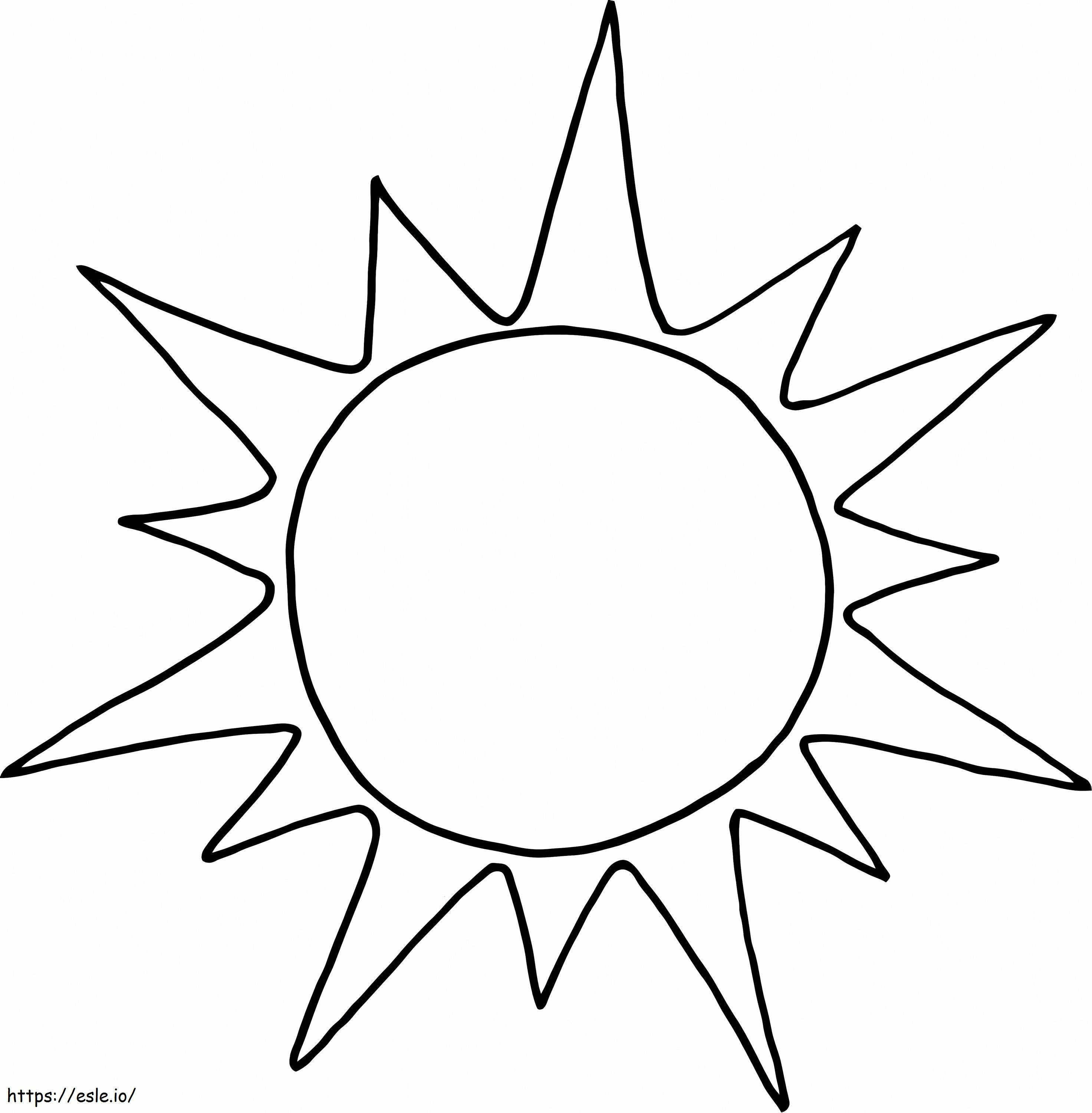 Einfache Sonne ausmalbilder