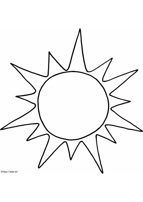 Simple Sun coloring page