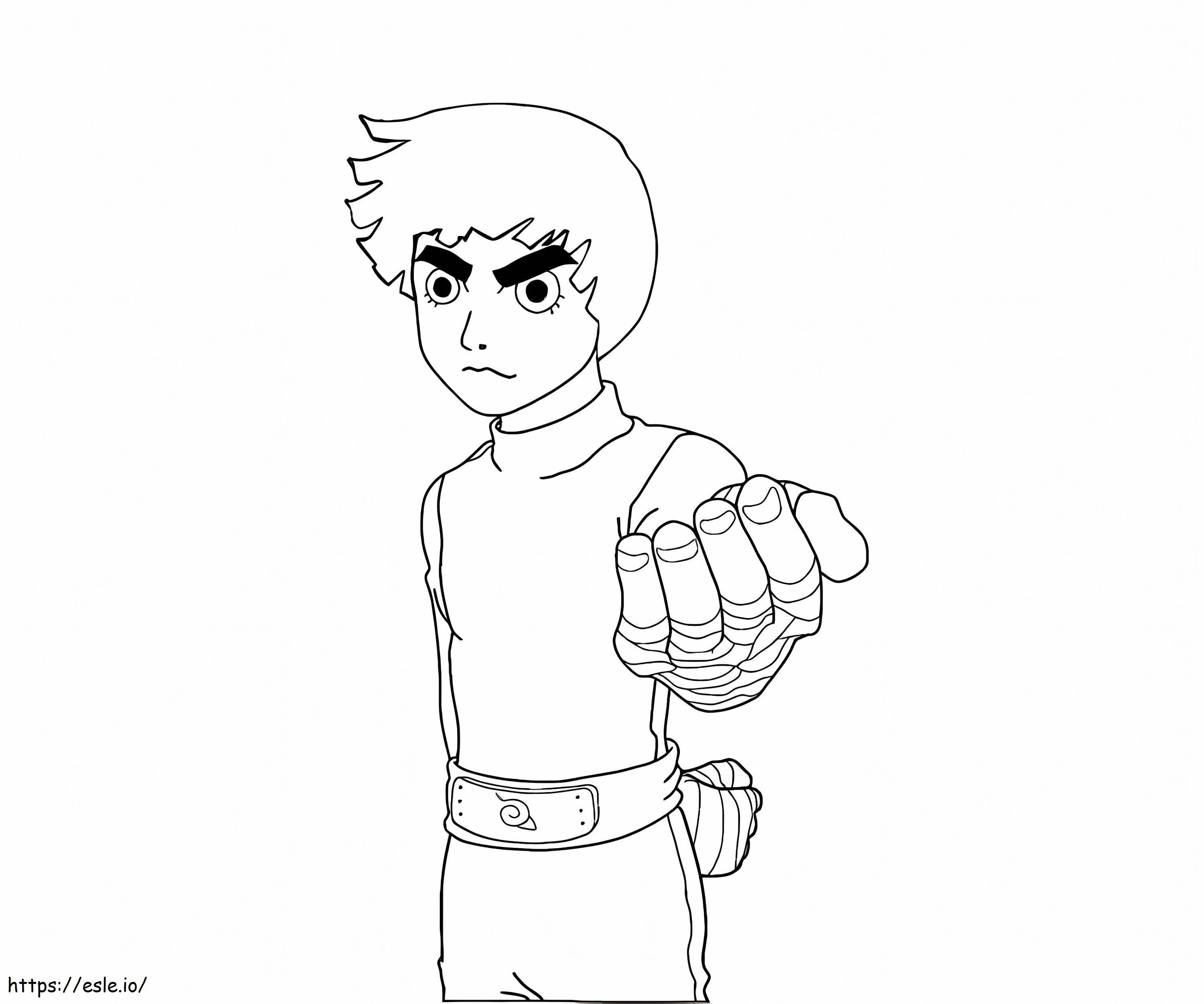 Perfect Rock Lee coloring page