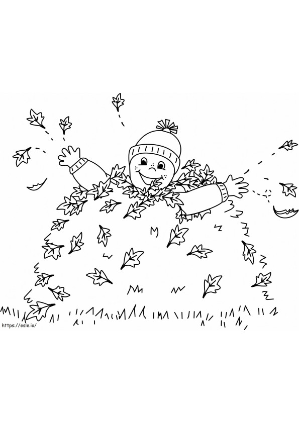1576571886 Child Playing In Leaves coloring page