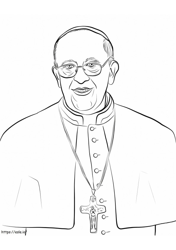 Papa Francisc imprimabil de colorat