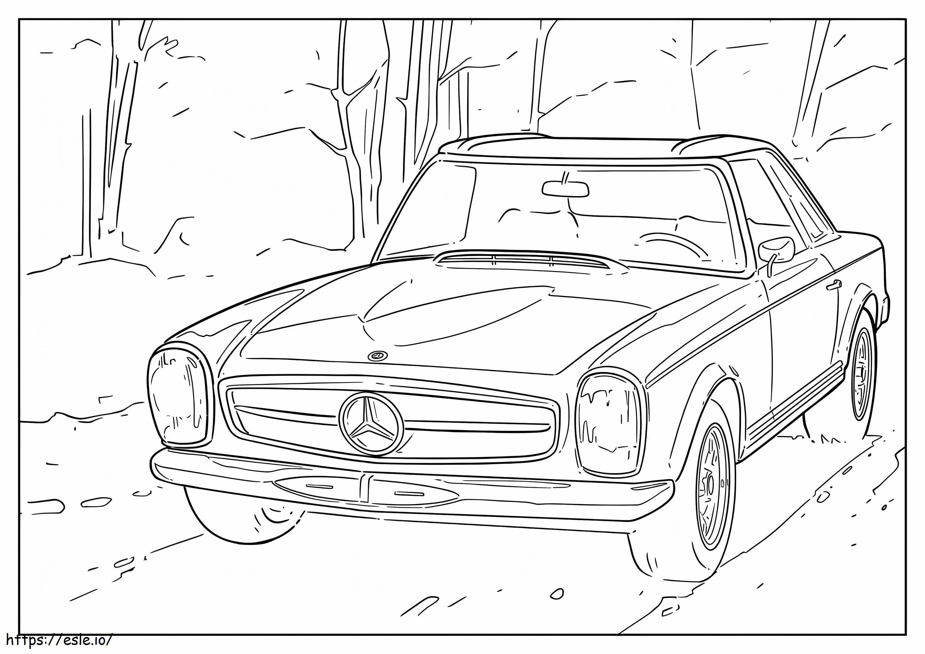 Mercedes Benz Sports Car coloring page