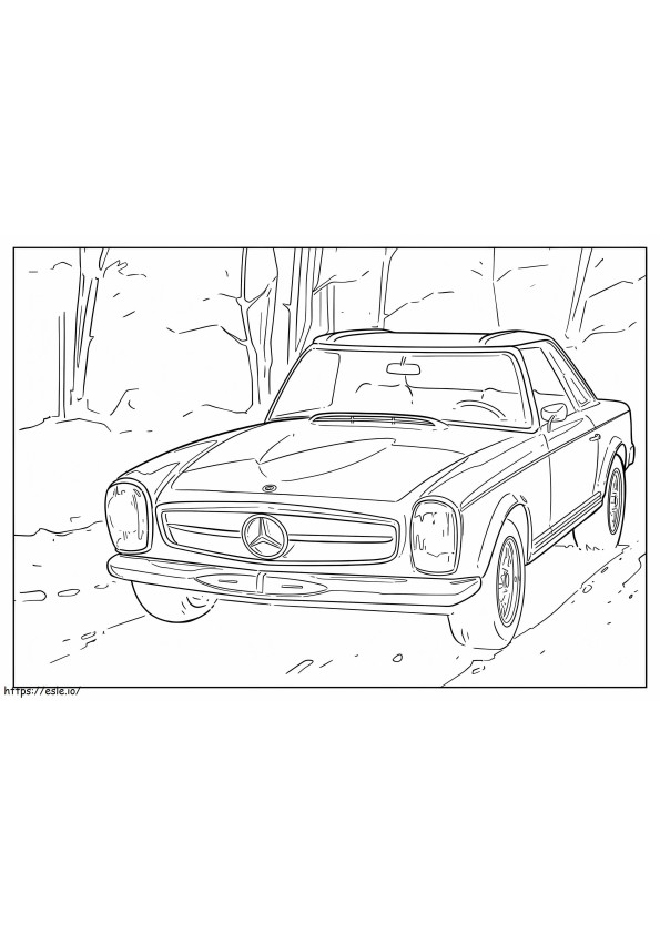 Coloriage Voiture de sport Mercedes-Benz à imprimer dessin