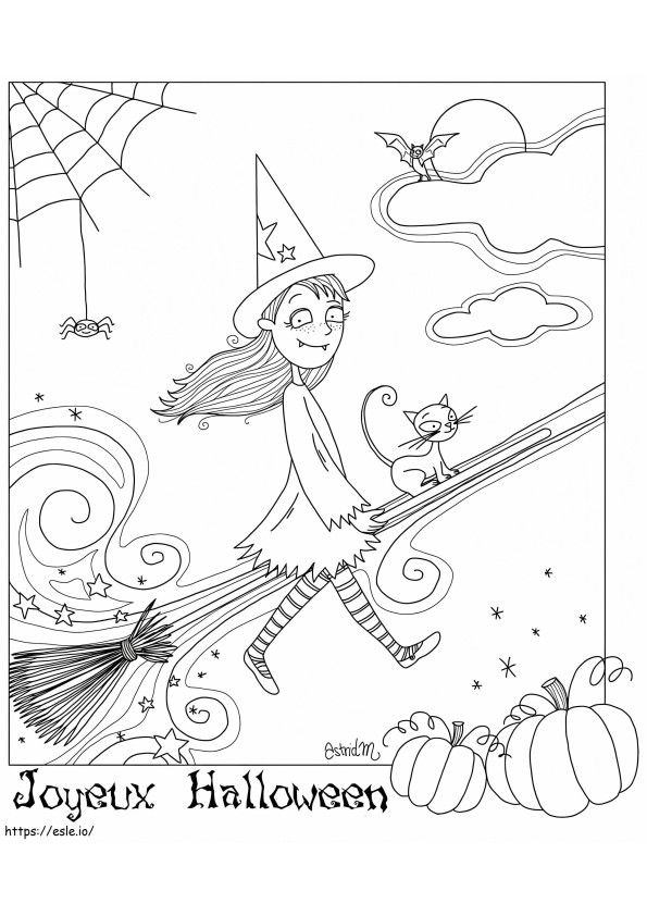 Coloriage Joyeux Halloween 4 à imprimer dessin