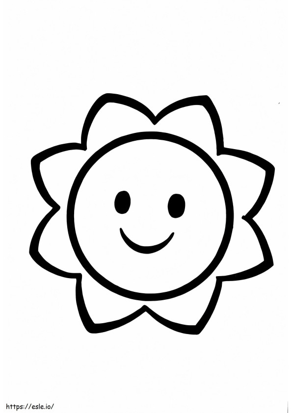 Mooie bloem voor kinderen van 1 jaar oud kleurplaat