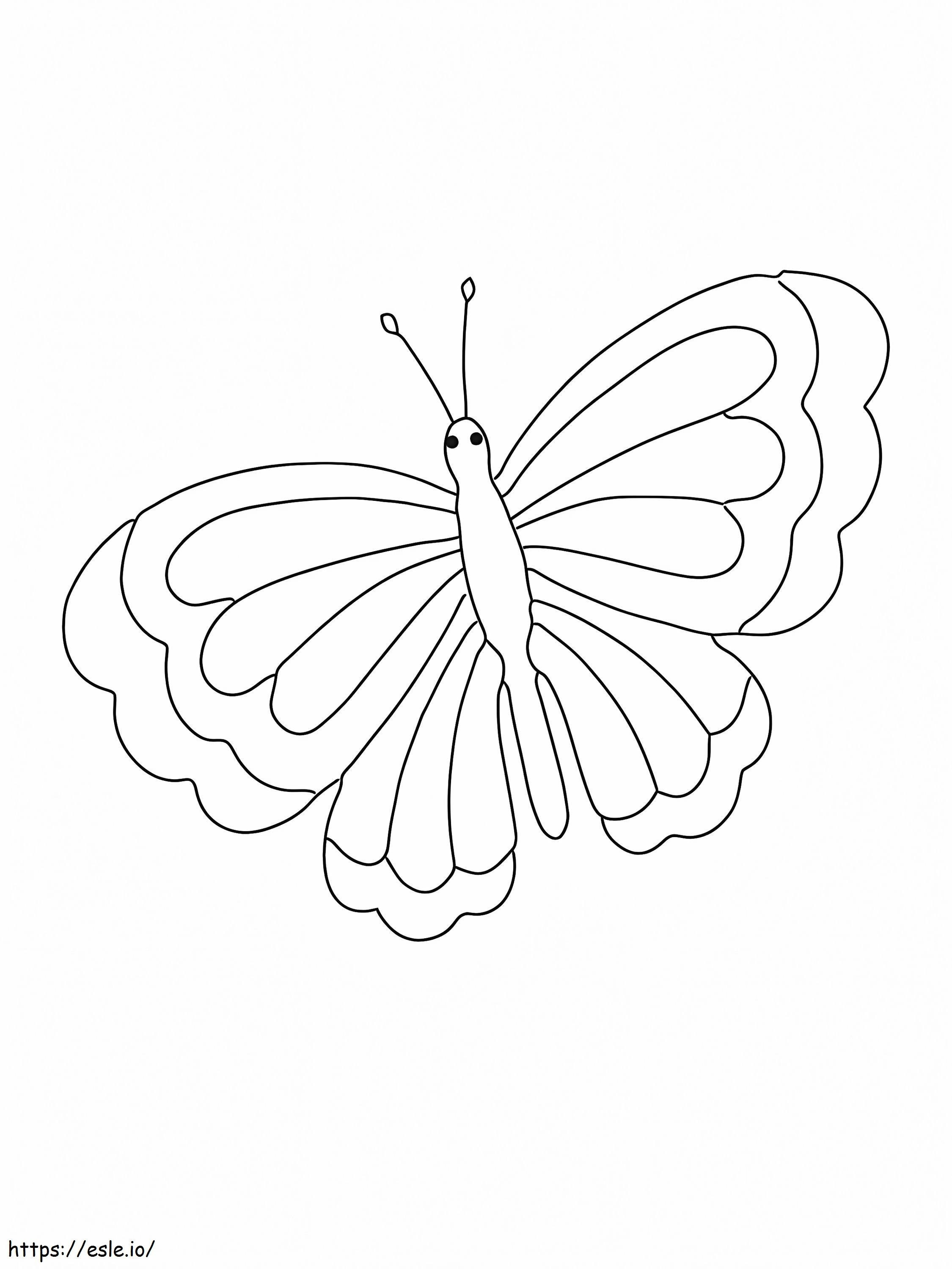 Fluture simplu 2 de colorat
