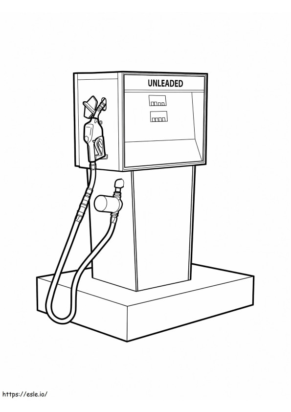 Print Gas Station coloring page