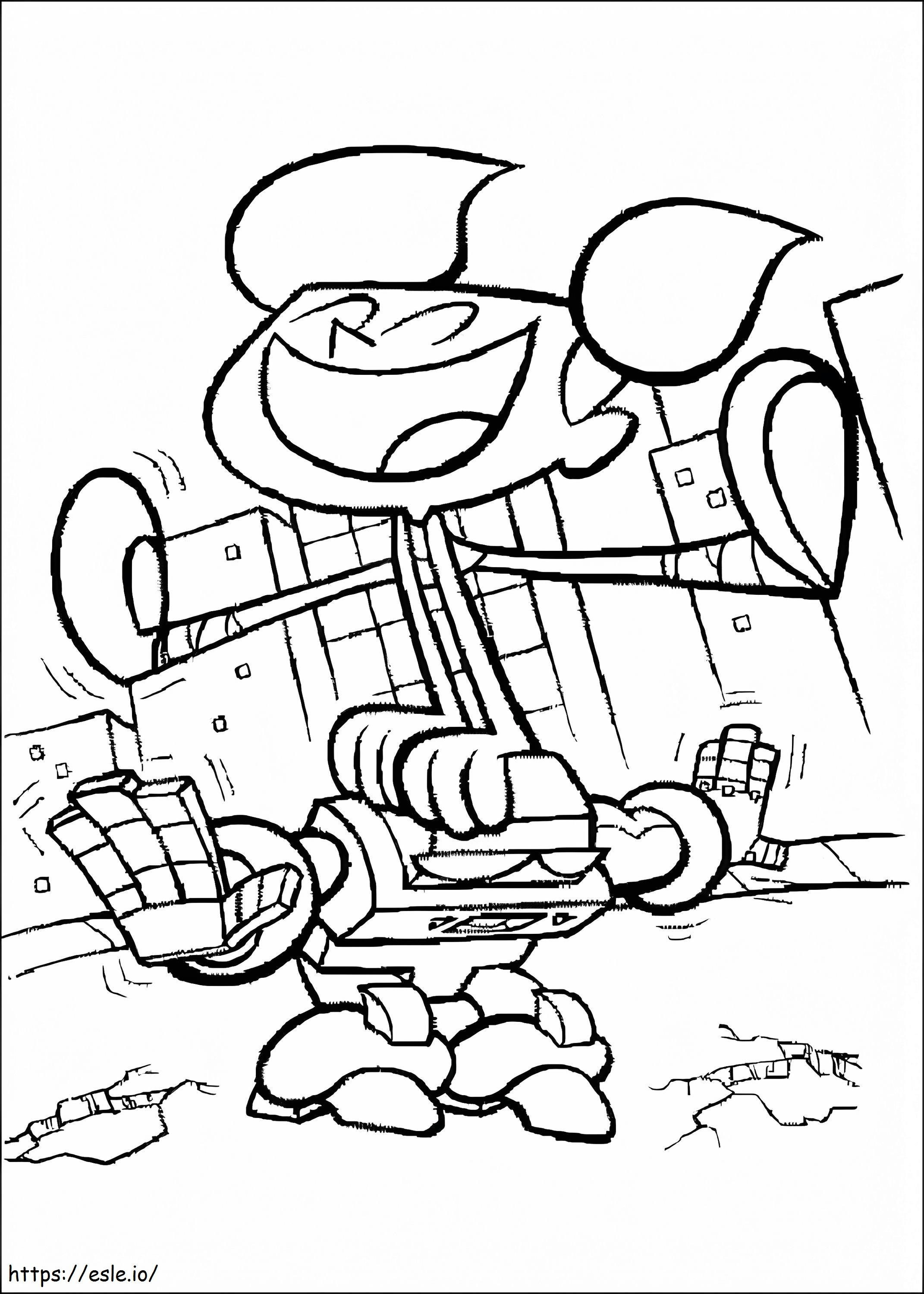 Dee Dee And Robot coloring page
