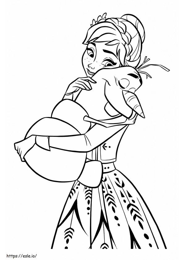 Frozen 2 Olaf And Anna 683X1024 coloring page