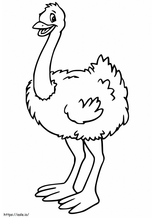 Happy Emu coloring page